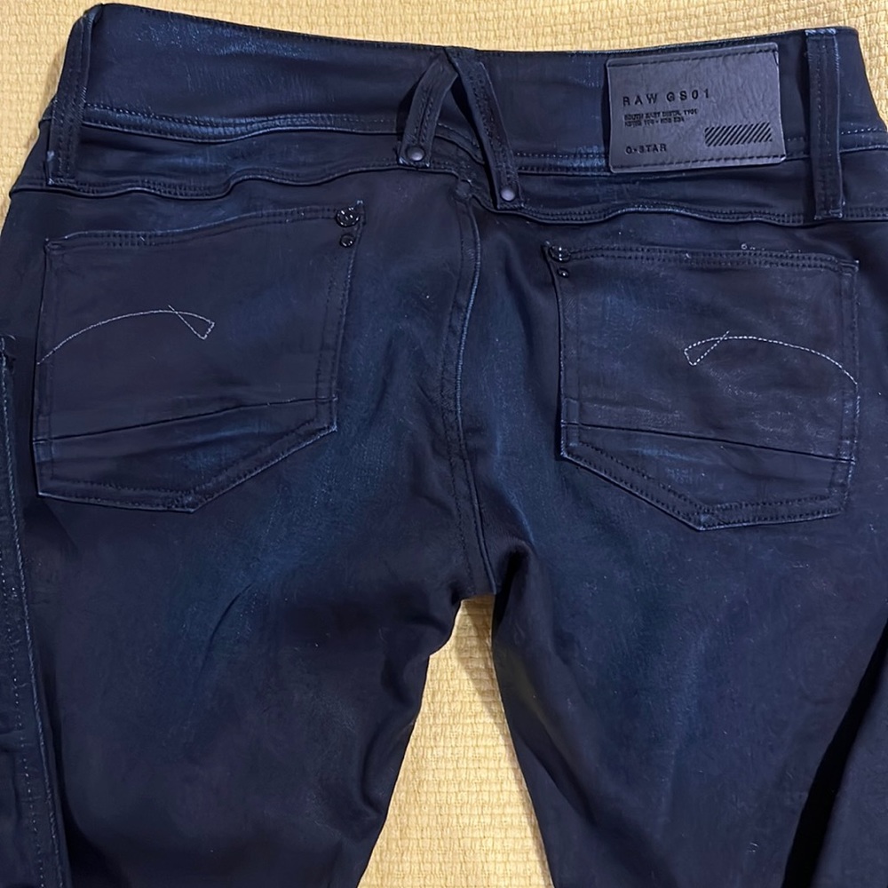 G-STAR deep blue stretchy low rise jeans.  5/6